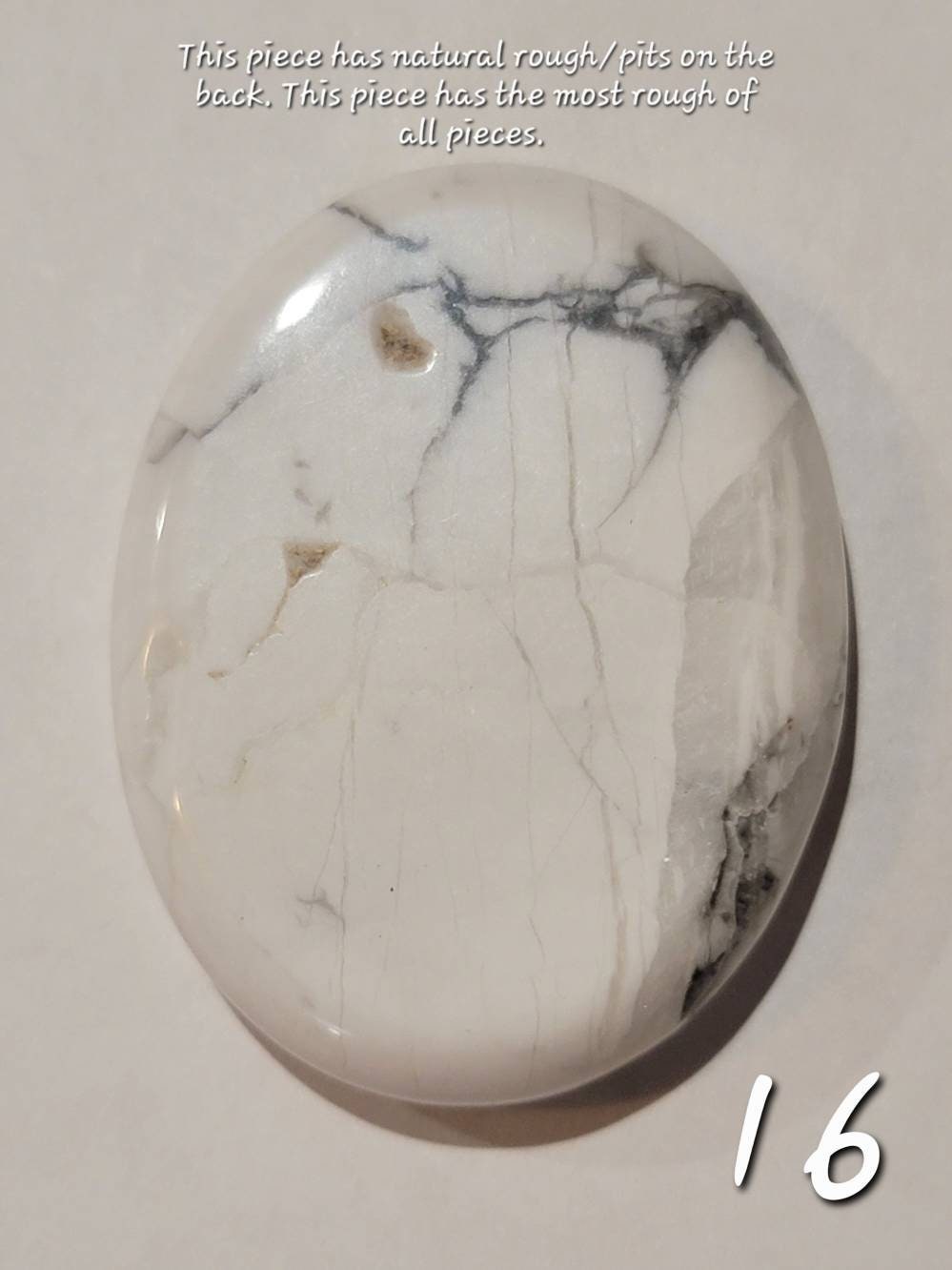 Howlite or zebra fidget/worry rock w thumb groove Select stone size & price ᵚ D9 