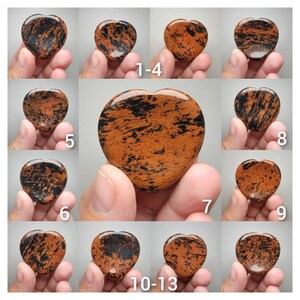 Mahogany Obsidian Heart Worry Stone (You pick) (Roughly 1-5/8&quot;)