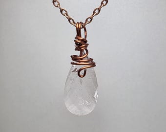 Faceted Clear Quartz Teardrop