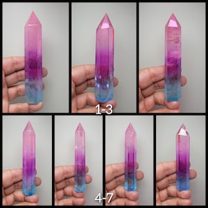 Pink, Purple, & Blue Jelly Aura Quartz Tower (You pick)