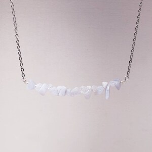 Blue Lace Agate Bar Necklace (You pick)