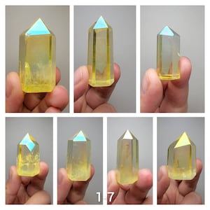 Yellow Jelly Aura Quartz Tower (You pick)
