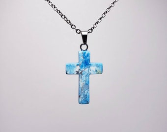 Dyed Howlite Cross