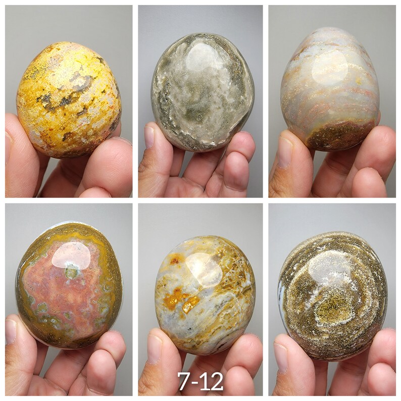 Puede incluir: Seis piedras de &aacute;gata redondas, lisas y pulidas. Las piedras son de varios tonos de marr&oacute;n, amarillo, blanco, rosa y gris. Las piedras tienen un di&aacute;metro de aproximadamente 5 cm. 7-12