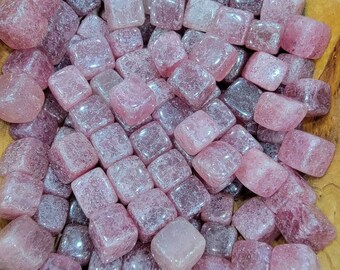 Tiny Strawberry Quartz Cube Tumble