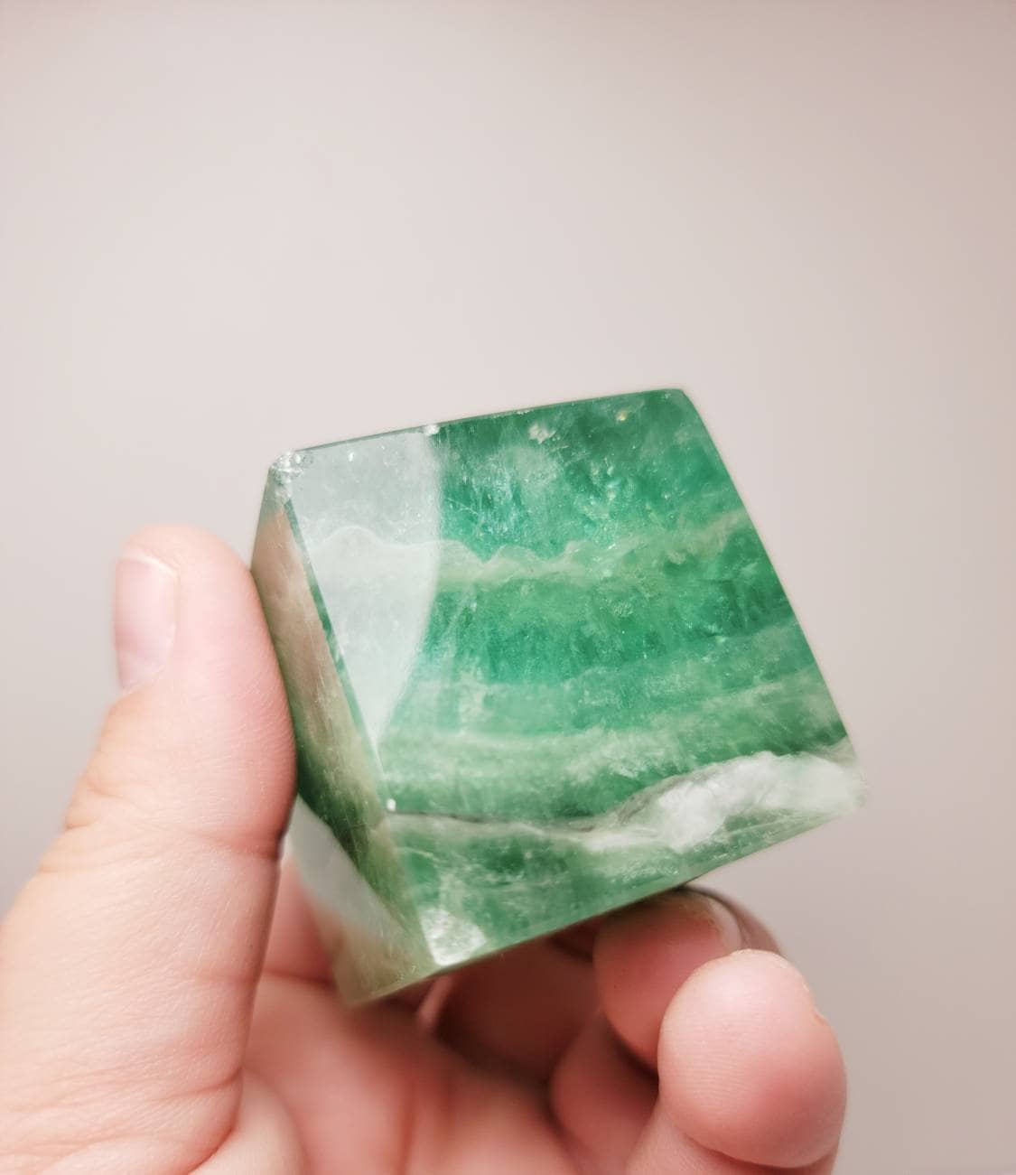 グリーンフローライトキューブ大