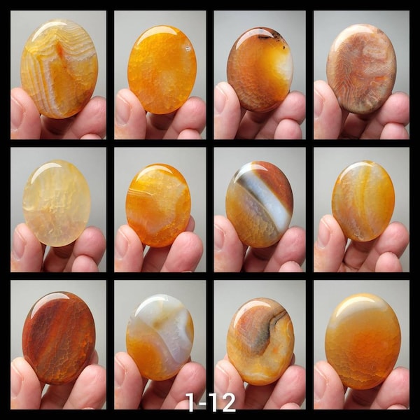 Snakeskin Fire Agate Worry Stone (You pick) (Heat-Treated) (Roughly 1-3/4")