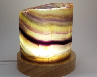 Rough Yellow Fluorite Lamp (606 grams)