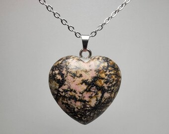 Rhodonite Heart