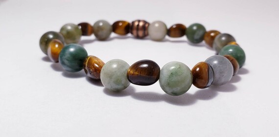 Jade and tiger's eye bracelet Clearance