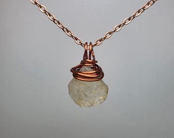 Rough Cut Citrine Teardrop