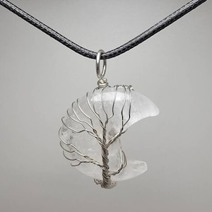 Clear Quartz Tree of Life Moon