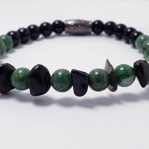Budd Stone & Obsidian Bracelet (7-1/2&quot;)