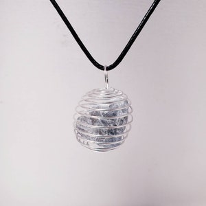 Rough Celestite Cage Pendant/Necklace