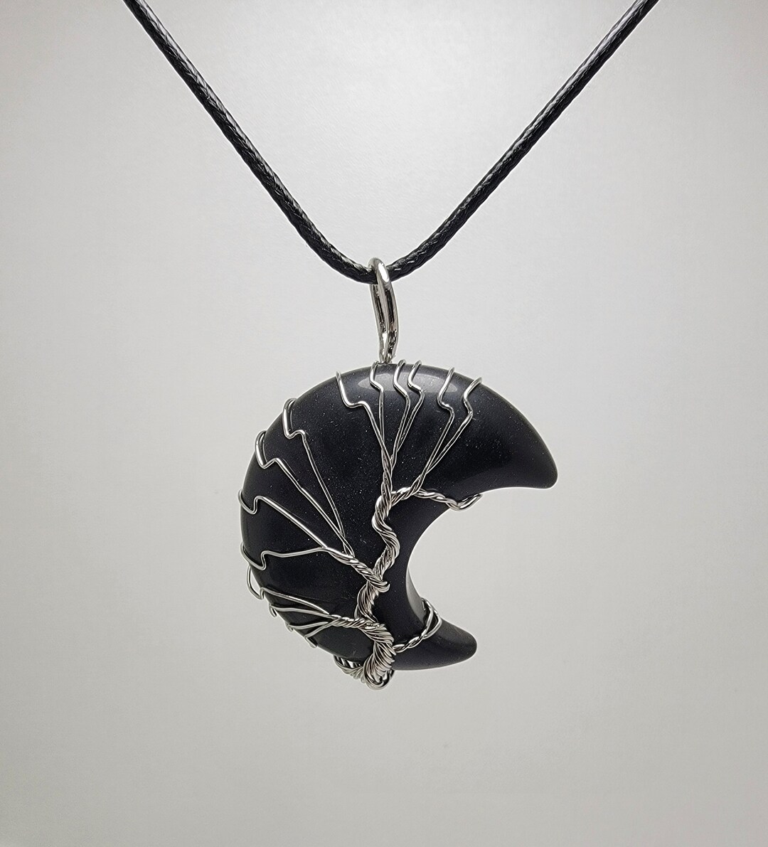 Obsidian Tree of Life Moon - Etsy