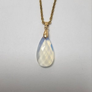 Faceted Opalite Teardrop