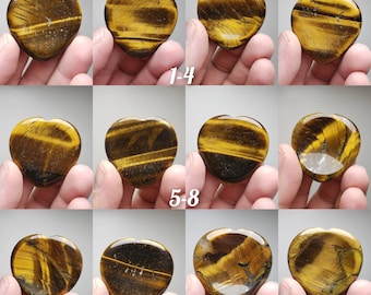 Golden Tiger's Eye Heart Worry Stone (You pick)