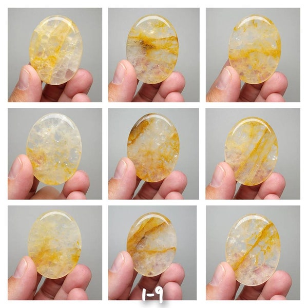Golden Healer Quartz Worry Stone (You pick) (1-3/4")