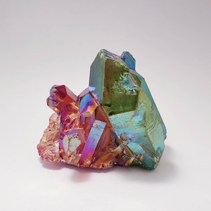 Red & Green Jelly Aura Quartz Cluster (470 grams)