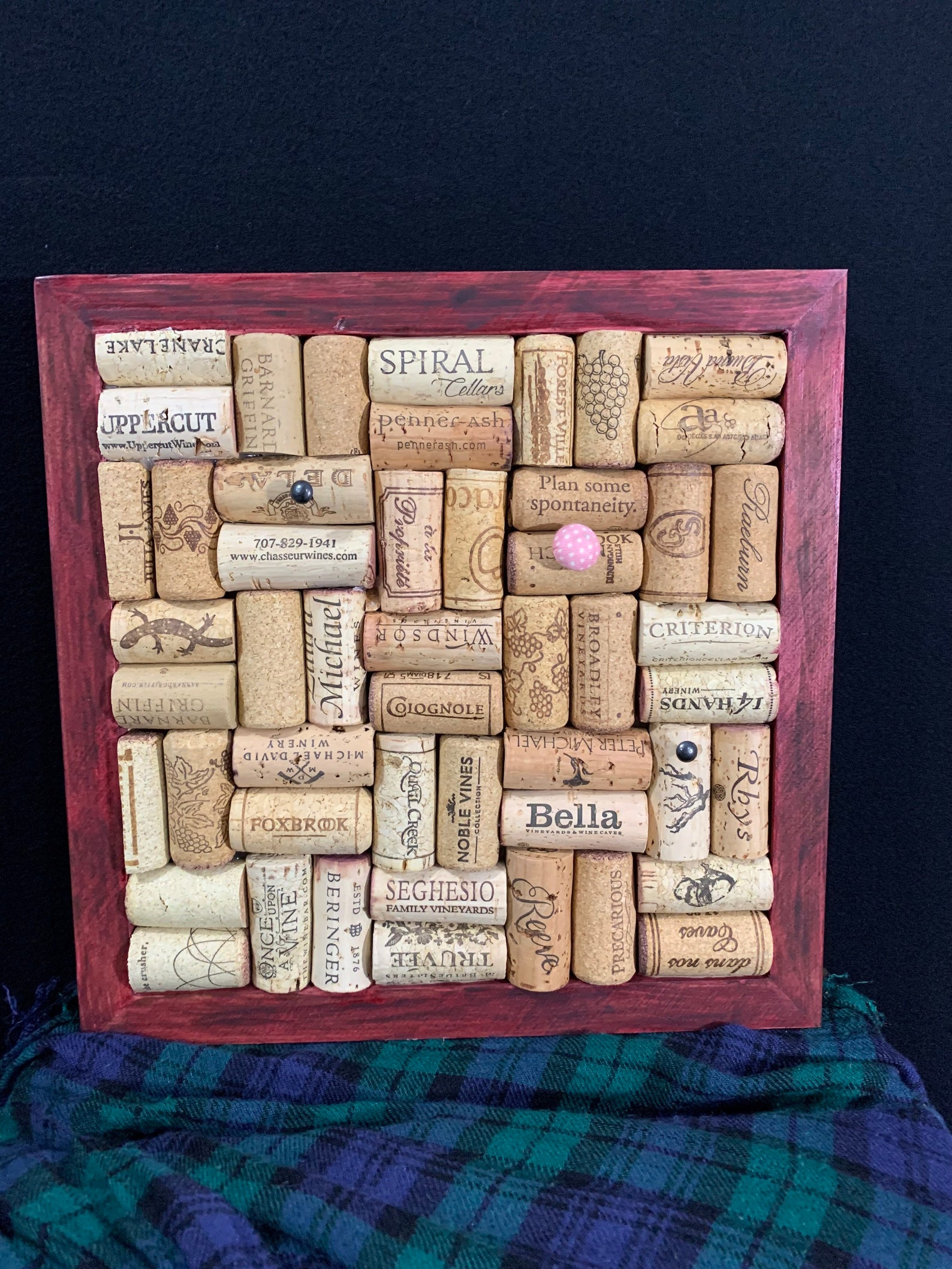 Hand Made Wine Cork Board Etsy