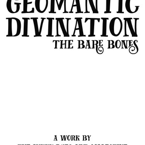 zine Geomantic Divination: The Bare Bones DIGITAL EDITION image 2