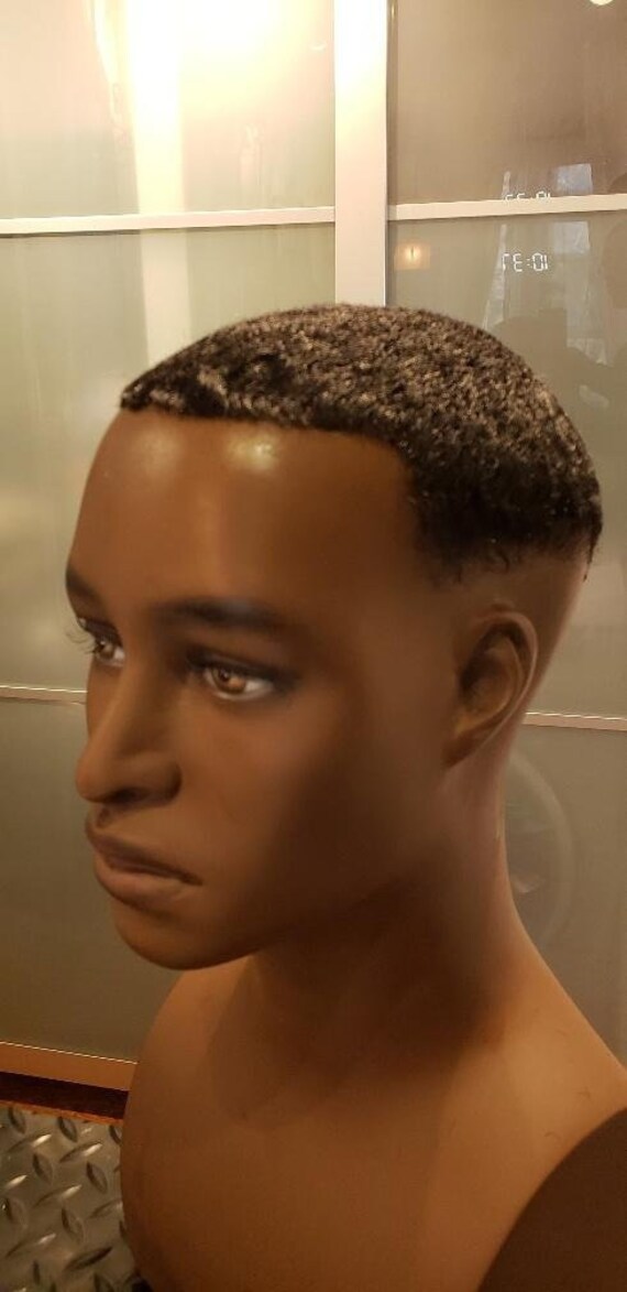African American Human Hair Man Weave Unit Toupee Etsy