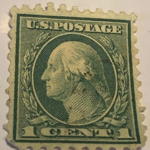 George Washington 1 Cent Green US Post Stamp