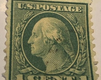 George Washington 1 Cent Green US Post Stamp