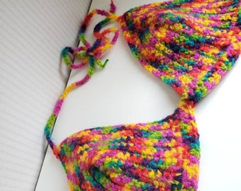Bralette de ganchillo colorido