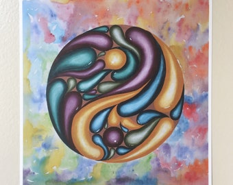 Impresión de bellas artes - Yin Yang