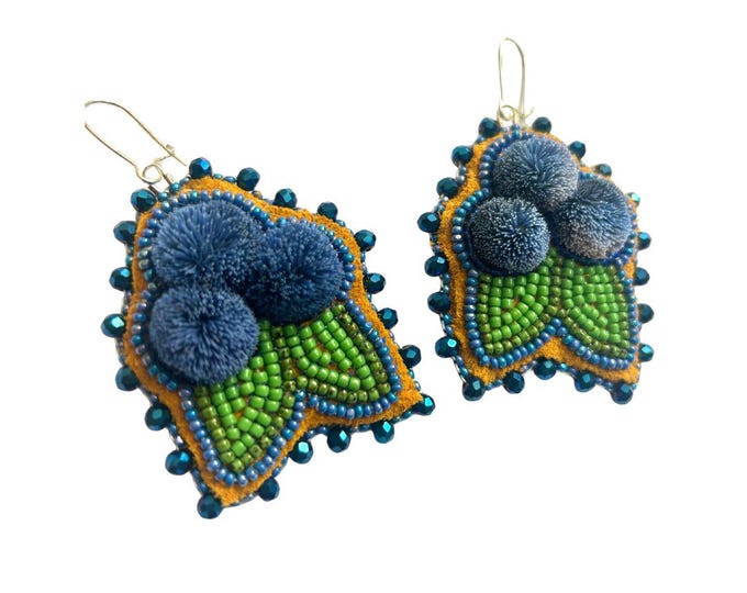 Caribou Tufted Blueberry Earrings