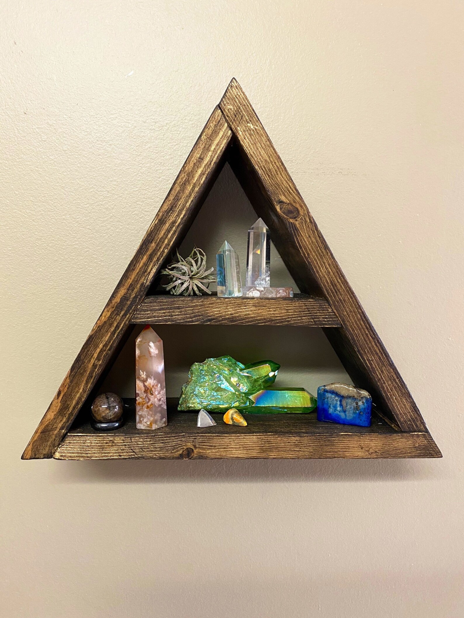 Crystal Triangle Shelf & Crystals Kit Etsy