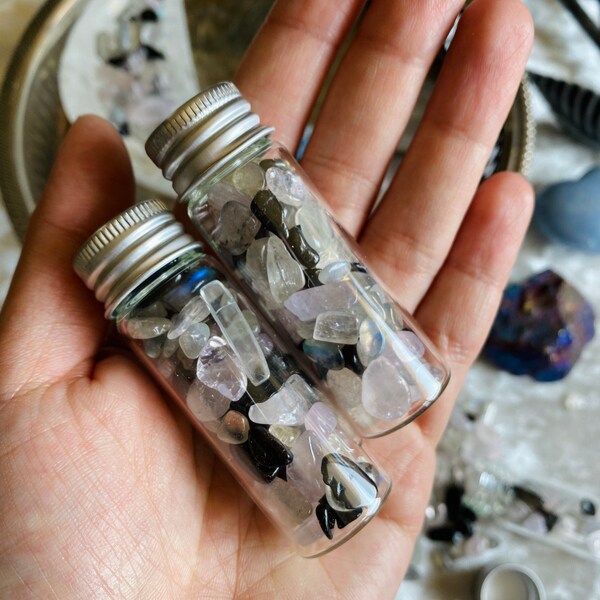Harmonizer Blend - Rainbow Moonstone, Obsidian, Kunzite, Rose Quartz