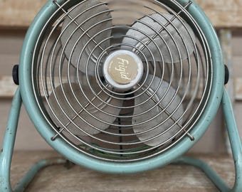 Vintage Blue Frigid 12” Fan, Original Retro