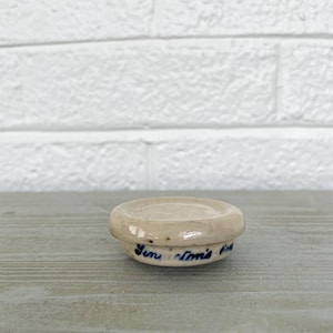 Antique Singleton’s Eye Ointment Stoneware Lid
