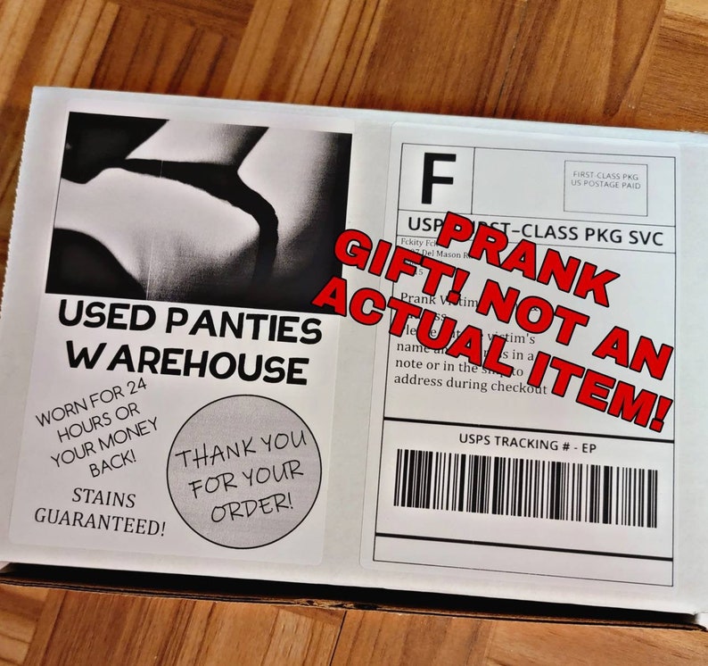 Funny Mail PRANK No Actual Item Used Panties Funny Prank Etsy