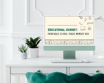 Printable School Years Memory Box | School Memory Box Kit | School Years | DIY Filing System | Gift for Mom | School Keepsakes | Memory Box
