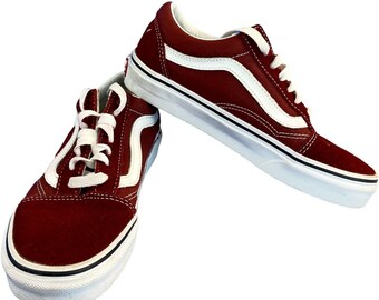 maroon vans outfit