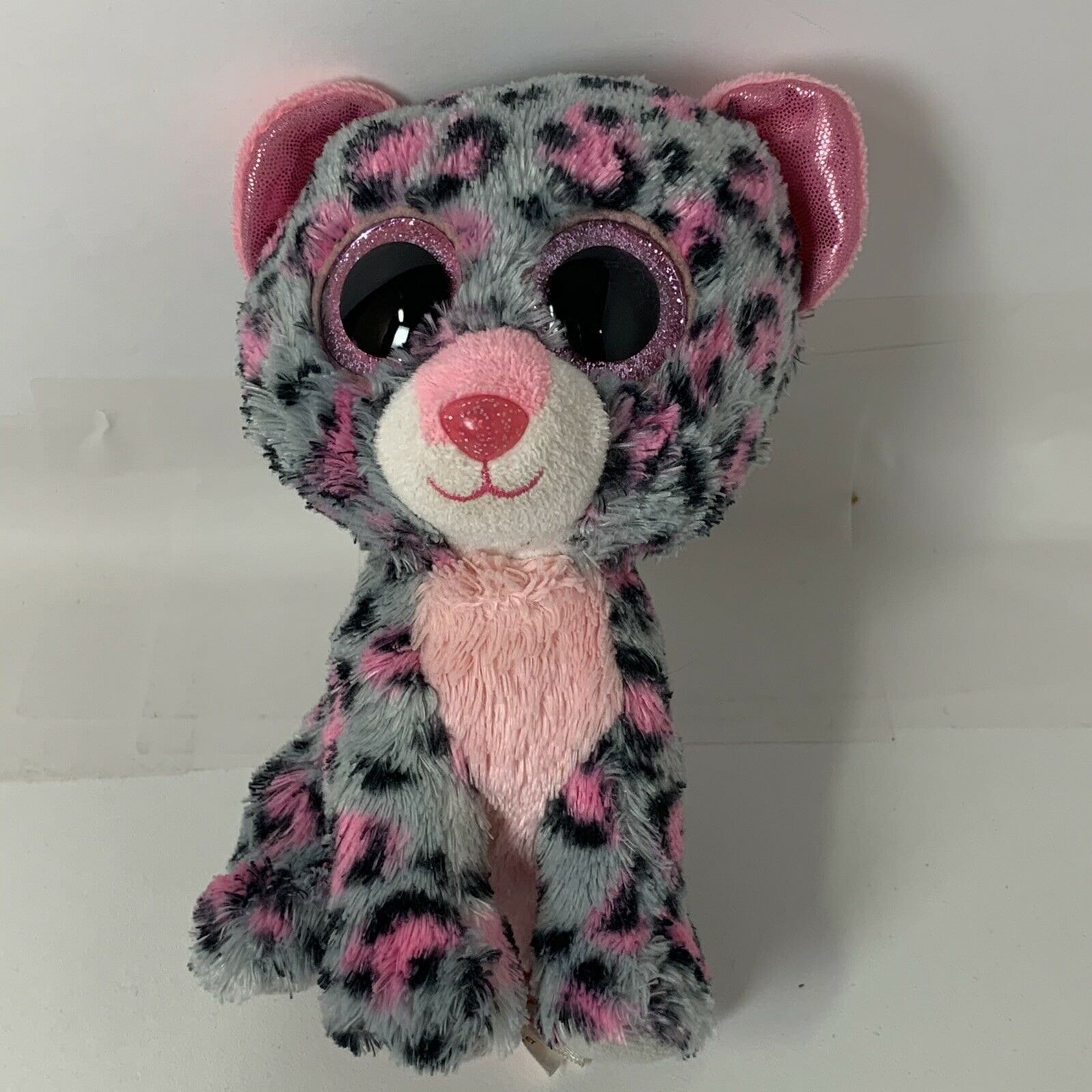 Ty Beanie Boos Tasha The Pink Leopard Cat 6in Plush 2015 With Tags for sale online 