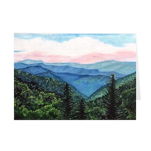 Framable Art Greeting Cards 7&quot; X 5&quot; (5 Or 10 Pack) | Great Smoky Mountains Tennessee Landscape