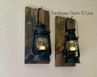 Large black farmhouse lantern, farmhouse decor, farmhouse wall decor