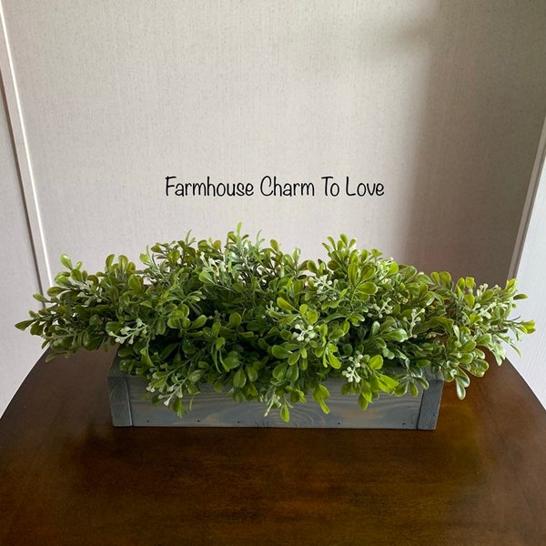 Boxwood table arrangement,farmhouse arrangement,greenery arrangement,farmhouse decor