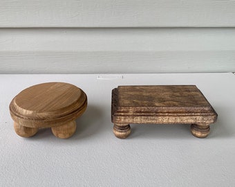 Mini Wood Riser: Tiered Tray Decor, Coffee Bar Display