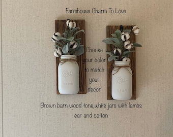 Farmhouse wall sconces,farmhouse decor, mason jar decor