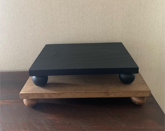Large Wood Riser, Wood Tray, Display Stand , Farmhouse Decor