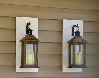 Wood Lantern, Rustic Cabin Home Decor