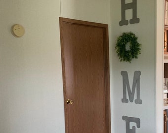 Home letter sign,home letters,home letters with wreath as o, farmhouse decor,wall decor