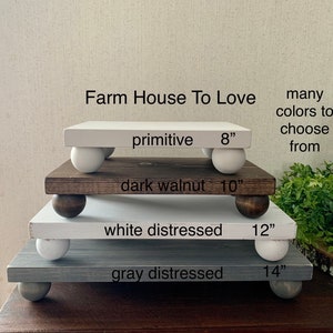 Wood Risers, Wood Tray, Rustic Tray, Farmhouse Decor image 1