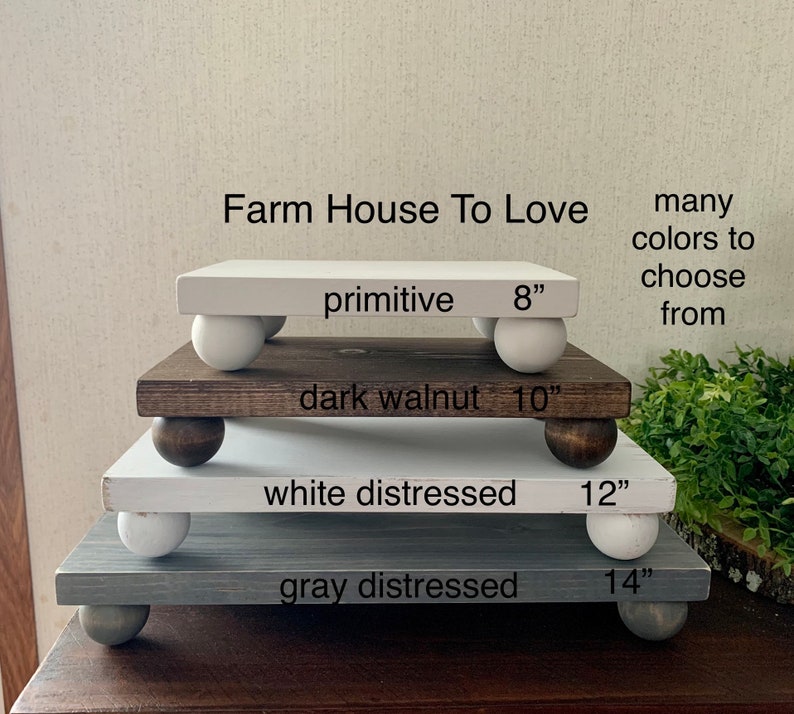 Wood Risers, Wood Tray, Rustic Tray, Farmhouse Decor image 1