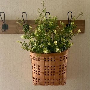 Farmhouse basket with greenery, Basket door hanger, Wall decor